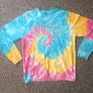 Tie Dye Ribbed University of Vermont Sweatshirt